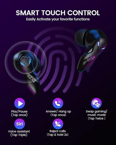 سماعات رأس EKSA E4 AirComfy مع خاصية إلغاء ضوضاء الميكروفون، سماعات رأس للكمبيوتر الشخصي، صوت محيطي واضح للغاية 263 جم خفيفة الوزن للغاية 3.5 مم سماعة كمبيوتر سلكية لأجهزة الكمبيوتر المحمول/PS4/PS5/Xbox/Switch in Kuwait