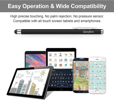 أقلام لمس لشاشات اللمس، StylusHome 6 عبوات قلم ذو سعة عالية الدقة لأجهزة iPad iPhone والأجهزة اللوحية Samsung Galaxy جميع أجهزة شاشات اللمس العالمية in Kuwait
