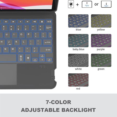 حافظة WIWU iPad Pro 11 بوصة مع لوحة مفاتيح (2022 الجيل الرابع-2018 الجيل الأول)، iPad Air الجيل الخامس/الرابع، حافظة لوحة مفاتيح iPad Pro مع لوحة تتبع، لوحة مفاتيح لاسلكية قابلة للفصل لجهاز iPad Pro 11 بوصة in Kuwait