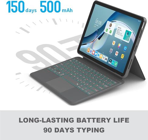 حافظة WIWU iPad Pro 11 بوصة مع لوحة مفاتيح (2022 الجيل الرابع-2018 الجيل الأول)، iPad Air الجيل الخامس/الرابع، حافظة لوحة مفاتيح iPad Pro مع لوحة تتبع، لوحة مفاتيح لاسلكية قابلة للفصل لجهاز iPad Pro 11 بوصة in Kuwait