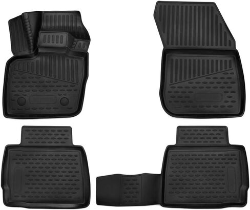 Fits 2017-2023 Ford Fusion/ 2017-2023 Lincoln MKZ Floor Mats Front & 2nd Row Seat Liner Set All Weather Full Set Liners (Black) in Saudi Arabia