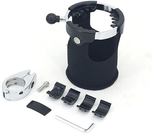 22 مم 25 مم 32 مم عيار مضاد للدوران بمقبض زجاجة مياه للشرب وحامل سلة حامل حامل عالمي للسيارة بأكملها، حامل مشروبات قارب كبير مع سلة، الدراجة/ATV/هارلي/كاياك/الكانوي/المشاية in Kuwait