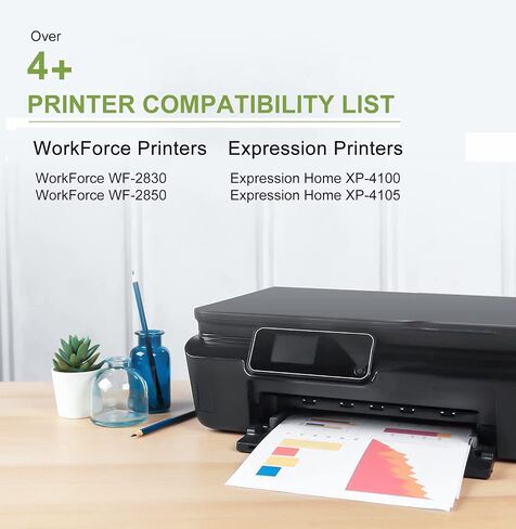 خراطيش حبر 212XL مُعاد تصنيعها لخراطيش حبر Epson 212 T212 T212XL لطابعة XP-4105 XP-4100 WF-2830 WF-2850 (2 أسود سماوي أرجواني أصفر، 5 عبوات) in Saudi Arabia