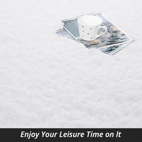 Modern Plush Area Rug 10x14, Ultra Soft Large Faux Fur Area Rug for Bedroom Living Room, Non-Skid Indoor Carpet for Kids Playroom Home Decor in Kuwait