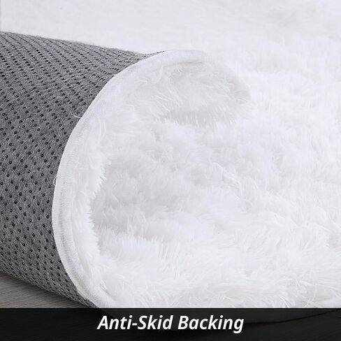 Modern Plush Area Rug 10x14, Ultra Soft Large Faux Fur Area Rug for Bedroom Living Room, Non-Skid Indoor Carpet for Kids Playroom Home Decor in Kuwait