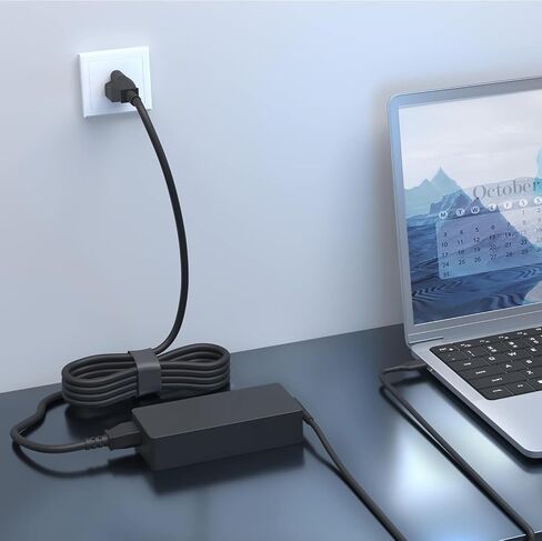 شاحن Chromebook 65W لـ DELL 45W USB C بديل شاحن الكمبيوتر المحمول Lenovo chromebook/ThinkPad T480 T80S T490 T490S/Yoga، HP، Asus، Samsung، Acer، Google Series Type C سلك الطاقة in Kuwait