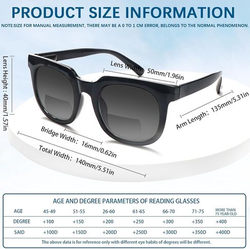 4 Packs Bifocal Reading Sunglasses for Women Men Spring Hinge Fashion Bifocal Outdoor UV400 Sun Readers Glasses in Saudi Arabia