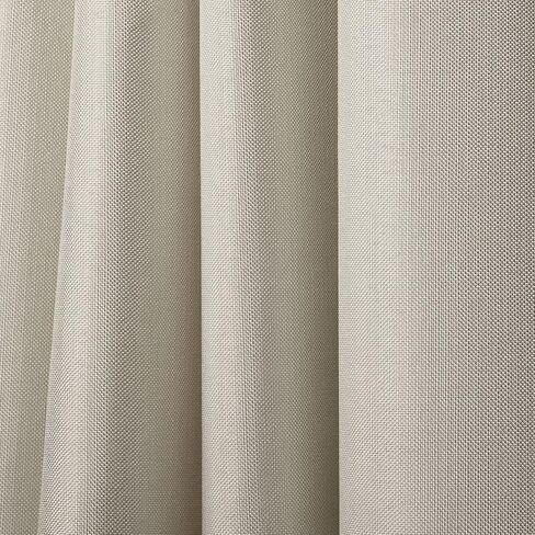Biscayne Indoor/Outdoor Two Tone Textured Hook-and-Loop Tab Top Curtain Panel, 54"x96", Sand, Set of 2 in Saudi Arabia