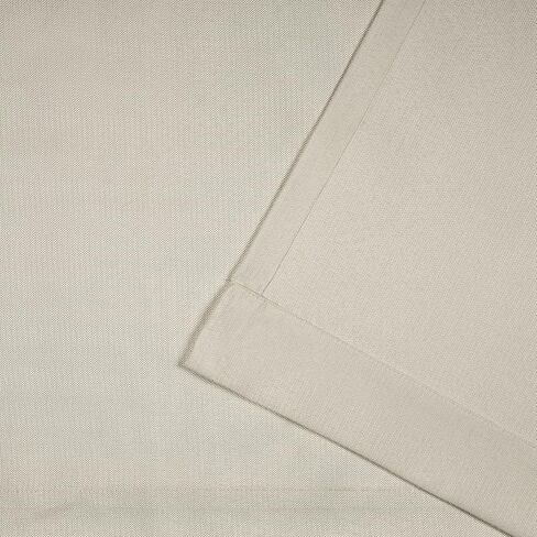 Biscayne Indoor/Outdoor Two Tone Textured Hook-and-Loop Tab Top Curtain Panel, 54"x96", Sand, Set of 2 in Saudi Arabia