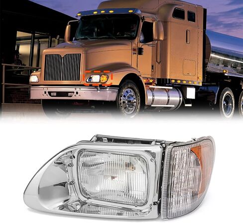 مجموعة المصابيح الأمامية LED لـ International 9200، 9200i SBA، 5900، 5900i، 5900i SBA، 9400، 9400i، المصابيح الأمامية ذات الشعاع العالي والمنخفض لإشارة الانعطاف، استبدال الجانب الأيمن/الراكب in Kuwait
