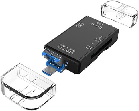 قارئ بطاقات، قارئ بطاقات الذاكرة، قارئ بطاقات Micro SD، قارئ بطاقات SD USB 2.0 مع محول OTG ونوع C in Saudi Arabia