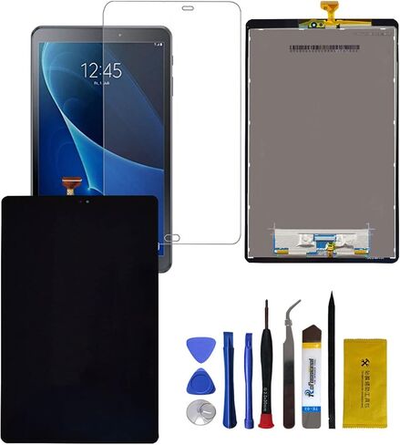 محول رقمي لشاشة LCD تعمل باللمس متوافق مع Samsung Galaxy Tab E 9.6 T560 T561 T567 LCD شاشة تعمل باللمس استبدال مجموعة الشاشة مع الزجاج المقسى والأداة (أسود) in Kuwait