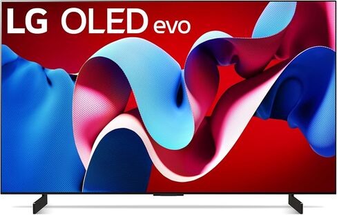 تلفزيون LG ذكي فئة 42 بوصة OLED evo C4 Series معالج 4K شاشة مسطحة مع جهاز تحكم عن بعد سحري يعمل بالذكاء الاصطناعي مع Alexa مدمج (OLED42C4PUA، 2024) in Saudi Arabia