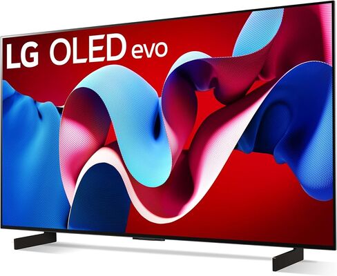 تلفزيون LG ذكي فئة 42 بوصة OLED evo C4 Series معالج 4K شاشة مسطحة مع جهاز تحكم عن بعد سحري يعمل بالذكاء الاصطناعي مع Alexa مدمج (OLED42C4PUA، 2024) in Saudi Arabia