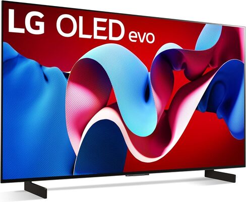تلفزيون LG ذكي فئة 42 بوصة OLED evo C4 Series معالج 4K شاشة مسطحة مع جهاز تحكم عن بعد سحري يعمل بالذكاء الاصطناعي مع Alexa مدمج (OLED42C4PUA، 2024) in Saudi Arabia