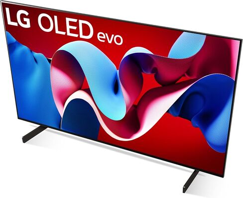 تلفزيون LG ذكي فئة 42 بوصة OLED evo C4 Series معالج 4K شاشة مسطحة مع جهاز تحكم عن بعد سحري يعمل بالذكاء الاصطناعي مع Alexa مدمج (OLED42C4PUA، 2024) in Saudi Arabia