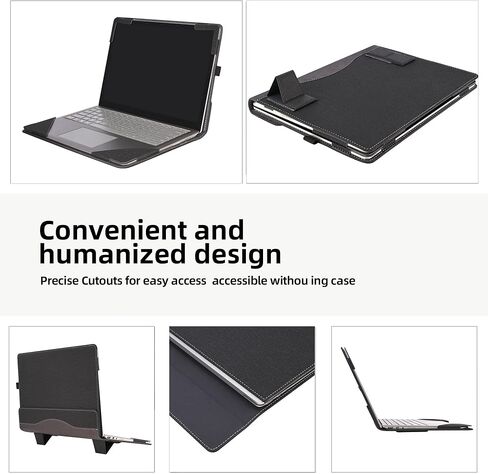 حقيبة كمبيوتر محمول لجهاز Microsoft Surface Laptop5/ 4/3 / 2/1 مقاس 15 بوصة خاص، حافظة كمبيوتر محمول قابلة للفصل من جلد البولي يوريثان الفاخر (حجم 15 بوصة) (15 بوصة، أحمر نبيذي) in Saudi Arabia