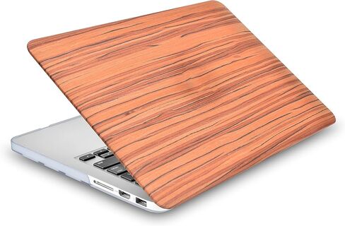 متوافق مع حافظة MacBook Air 13 بوصة 2022 2021 2020 2019 2018 الإصدار A2337 M1 A2179 A1932 شاشة Retina + Touch ID من الجلد الإيطالي الصلب (جلد خشبي 32) in Kuwait