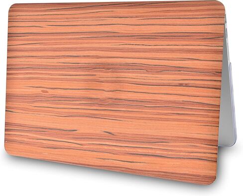 متوافق مع حافظة MacBook Air 13 بوصة 2022 2021 2020 2019 2018 الإصدار A2337 M1 A2179 A1932 شاشة Retina + Touch ID من الجلد الإيطالي الصلب (جلد خشبي 32) in Kuwait