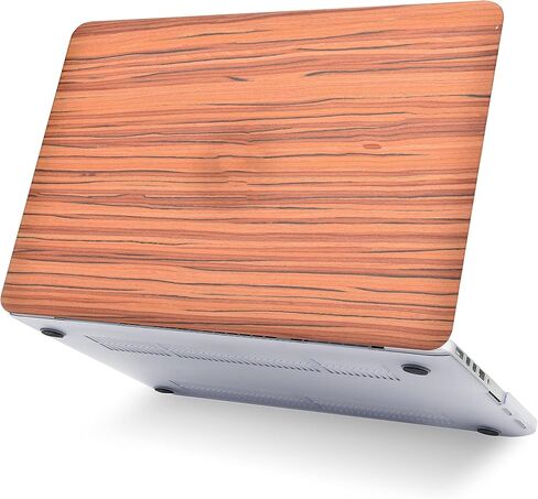 متوافق مع حافظة MacBook Air 13 بوصة 2022 2021 2020 2019 2018 الإصدار A2337 M1 A2179 A1932 شاشة Retina + Touch ID من الجلد الإيطالي الصلب (جلد خشبي 32) in Kuwait