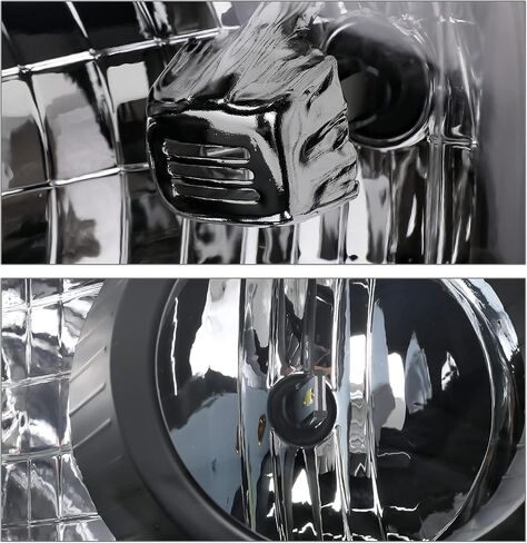 M-AUTO Headlamp Headlight Assembly Set Compatible with 04-15 Nissan Titan / 2004 2005 2006 2007 Armada, OE Style Black Housing Clear Clear Side Head Lights, Driver and Passenger Side in Saudi Arabia