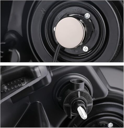 M-AUTO Headlamp Headlight Assembly Set Compatible with 04-15 Nissan Titan / 2004 2005 2006 2007 Armada, OE Style Black Housing Clear Clear Side Head Lights, Driver and Passenger Side in Saudi Arabia