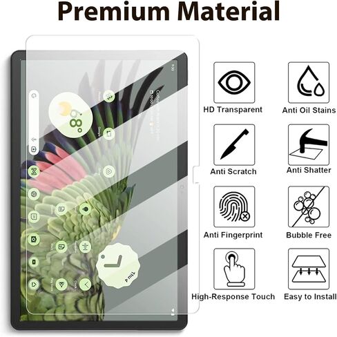 Miimall [2 Pack] Compatible for Pixel Tablet Screen Protector Tempered Glass, Ultra-thin HD Clear 9H Anti-Fingerprint Anti-Scratch Cover Protector Film for Google Pixel Tablet 2023 (11 inch) in Saudi Arabia
