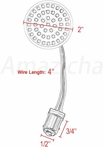 Amazicha 1157 2 "رصاصة LED إشارات الانعطاف الأمامي ضوء الضوء الأبيض الكهرمان الوامض متوافق مع Harley Davidson Sportster Softail Dyna in Kuwait
