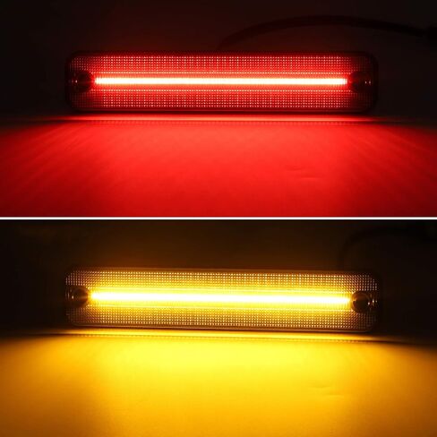 Partsam Smoked Full LED Side Marker Lights Kit Compatible With Hummer H2 2003 2004 2005 2006 2007 2008 2009 H2 Turn Signal Lights Lamps 144 SMD LED Sidemarker Lamps Replacement(2Amber+2Red) in Saudi Arabia