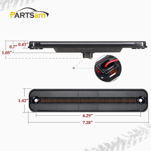 Partsam Smoked Full LED Side Marker Lights Kit Compatible With Hummer H2 2003 2004 2005 2006 2007 2008 2009 H2 Turn Signal Lights Lamps 144 SMD LED Sidemarker Lamps Replacement(2Amber+2Red) in Saudi Arabia