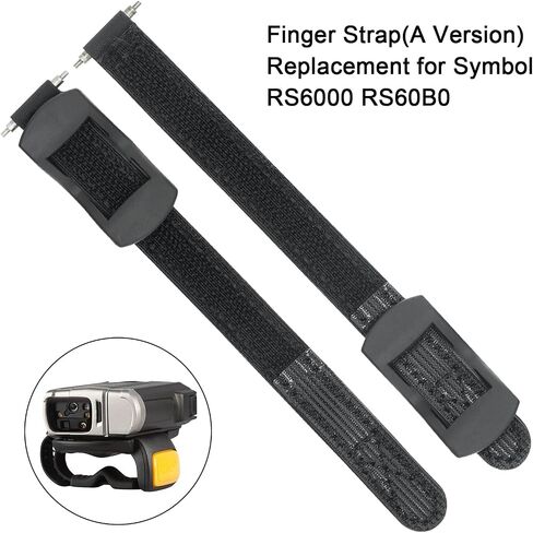5PCS Finger Strap Replacement for Zebra Symbol RS6000 RS60B0 Ring Barcode Scanner, Fingerstrap with Stuck Needle and Rubberized Silicone Mount (Version A) in Kuwait
