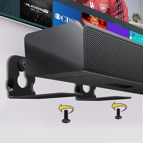 Mounting Brackets Fit for Samsung Sound Bar Model HW-MS550 HW-MS560 HW-MS57C HW-MS750 HW-MS751 HW-MS650 HW-MS6500 HW-MS6510 HW-MS6511 HW-MS660 HW-MS661,Black in Saudi Arabia
