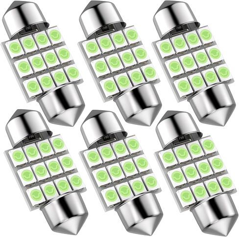 لمبة LED DE3175 من GIVEUBED، 31 مم 1.22 بوصة 3175 لمبة LED اكليل، لمبة LED فائقة السطوع DE3021 DE3022 مناسبة لأضواء قبة باب الخريطة الداخلية، حزمة من 6 قطع، أزرق in Kuwait