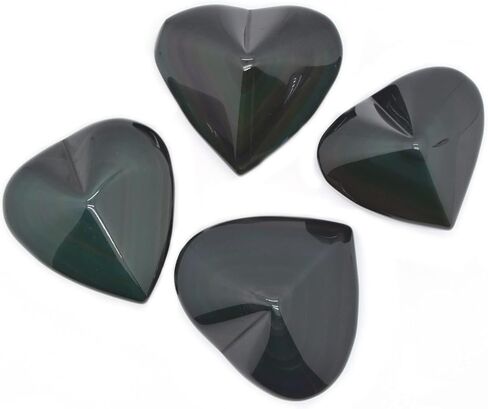 1/2LB Large Rainbow Obsidian LOVE Heart Stone Specimen Collection Pocket Palm Worry Stone in Saudi Arabia