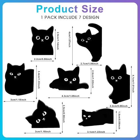 Magnetic Bookmarks, 7 Pcs Cat Book Mark Assorted Cute Book Markers Clip Cat Magnet Page Markers Set for Book Lovers Teachers Students Home Supplies School Office in Saudi Arabia