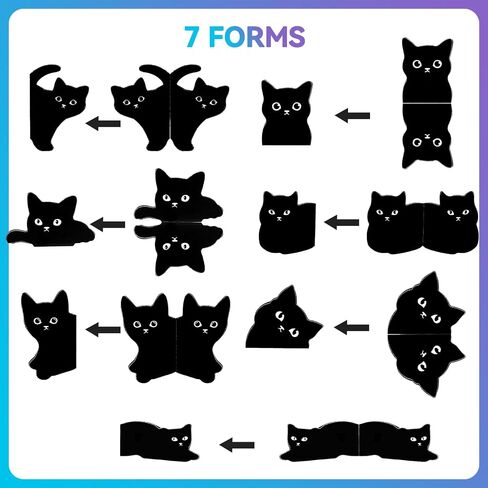 Magnetic Bookmarks, 7 Pcs Cat Book Mark Assorted Cute Book Markers Clip Cat Magnet Page Markers Set for Book Lovers Teachers Students Home Supplies School Office in Saudi Arabia