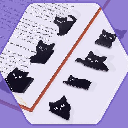 Magnetic Bookmarks, 7 Pcs Cat Book Mark Assorted Cute Book Markers Clip Cat Magnet Page Markers Set for Book Lovers Teachers Students Home Supplies School Office in Saudi Arabia