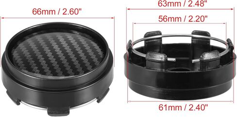 X AUTOHAUX 4pcs 63mm 66mm Wheel Center Hub Caps Hubcaps Covers Universal Rims Hub Cap Parts for Car Black in Saudi Arabia