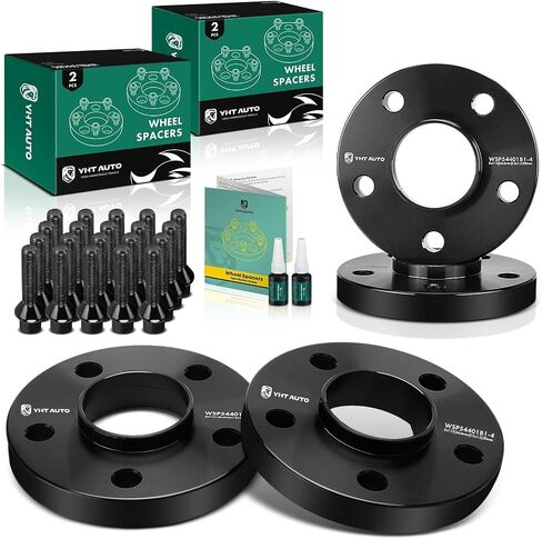 YHTAUTO 5x112mm Hub Centric Wheel Spacers 20mm Fits Mercedes-Benz C-Class C220, C230, C240, C280, C32 C43 AMG, E-Class E320, E420, E430, Tire Spacers w/ M12x1.5 Studs, 66.6mm Hub Bore 5 Lug 2PCS in Saudi Arabia