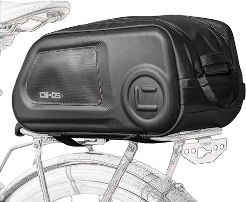 Bike Rack Bag CS-05 Waterproof Hard Shell Bicycle Bike Trunk Rear Seat Cargo Rear Pack Bag for Storage Pannier Luggage Carrier Pouch Handbag for Outdoor Travel Commute 8L in Saudi Arabia