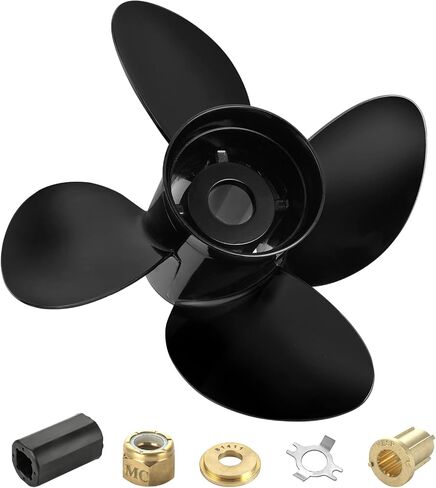 14 × 19 ترقية الألومنيوم قارب خارجي المروحة تناسب ميركوري إنجينز 135-300HP 4 شفرات 15 سبلين الأسنان قطع غيار المعدات الأصلية رقم 48-8M0084495، RH in Kuwait