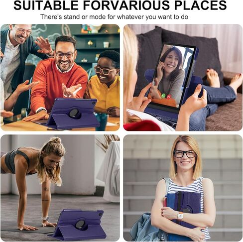 LRCXL Case for Samsung Galaxy Tab A8 10.5 Inch, Auto Wake/Sleep, 360 Degree Rotating Stand Case Cover for Galaxy Tab A8 10.5 Inch 2022 (SM-X200/X205/X207) (Black) in Kuwait