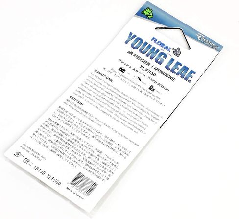 TreeFrog YLWP23 معطر هواء معلق من ورق يونغ ليف واكابا للمنزل والمكتب والسيارة داخل الباب، برائحة الخوخ الأبيض in Kuwait