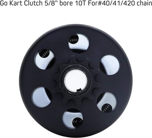 قابض طرد مركزي عمود 5/8 بوصة و10 أسنان 40/41/420 سلسلة ضرس متوافقة مع محرك جزازة العشب للدراجة الصغيرة Go-Karts in Kuwait