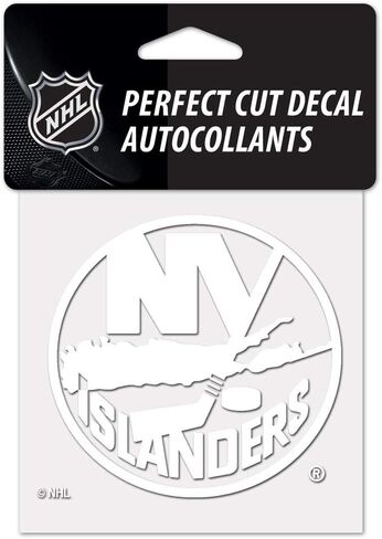 ملصق WinCraft NHL New York Islanders ملصق أبيض مقاس 4×4، ألوان الفريق، مقاس واحد in Saudi Arabia