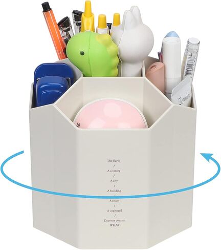 Toplive Desk Pencil Pen Holder, Office Desk Organizers Desktop Storage Pen Organizers with 3 Independent Drawers Stationery Supplies for Office,School,Home,Pink in Saudi Arabia