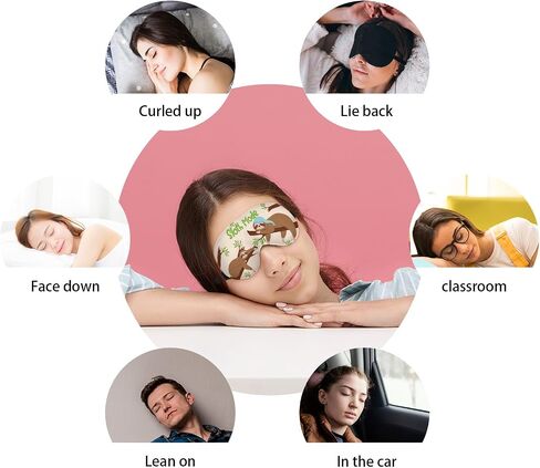 Funny Sloth Mode Eye Mask for Women Men Girls Boys Kids, Cute Novelty Animal Silk Blackout Eye Mask for Sleeping, Adjustable Straps Soft Lightweight Sleep Mask, Kids Boys Sleep Mask in Saudi Arabia