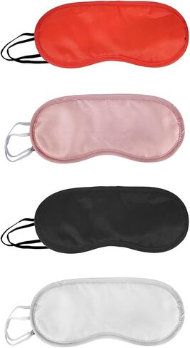 عبوة من 10 أقنعة نوم للعين، غطاء لنوم العين، غطاء للعين للنوم والسفر ومستلزمات الحفلات (أسود) in Kuwait