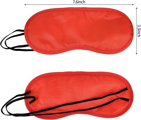 عبوة من 10 أقنعة نوم للعين، غطاء لنوم العين، غطاء للعين للنوم والسفر ومستلزمات الحفلات (أسود) in Kuwait