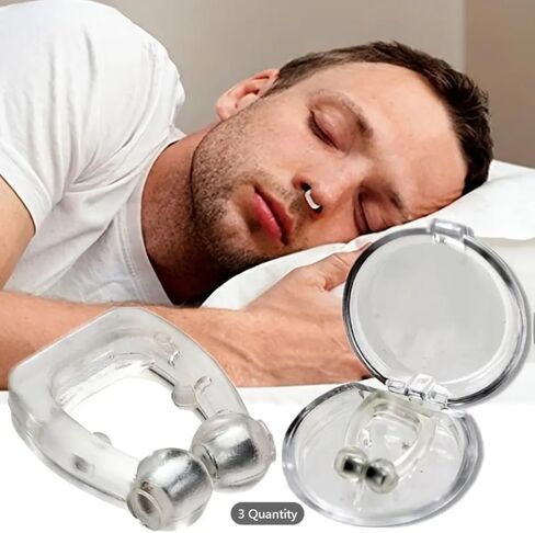 4 عبوات من مشبك الأنف المضاد للشخير للرجال والنساء، أجهزة مغناطيسية من السيليكون، توقف الشخير in Kuwait